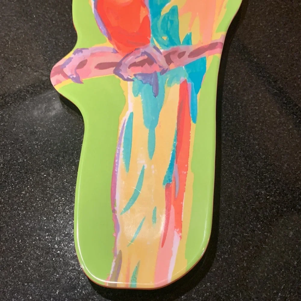 Colorful Tropical Parrot Melamine Decorative Serving Tray Platter Party Decor
